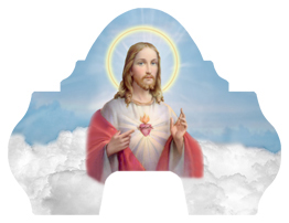 DARAY-L-109-BL Sacred Heart Clouds Blue